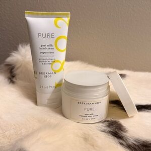 NWT Beekman 1802 Pure Goat Milk Hand Cream 2oz & Whipped Body Cream 2oz